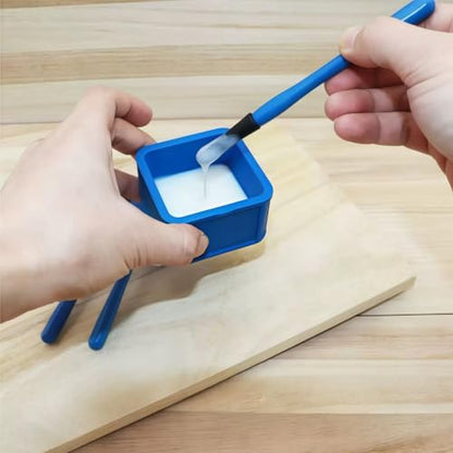 Four-Piece Silicone Glue Applicator Set | Sealed Glue Liquid Container, Portable Manual Tool for Woodworking, Art Craft, Epoxy Resin