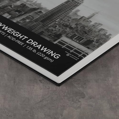 SoHo Urban Artist Hardcover Drawing Pad 8x10-135 lb. (220gsm), 50 Sheets, Drawing Paper Pads for Artists, Travel, Illustrations, & More - size: 8"x10"