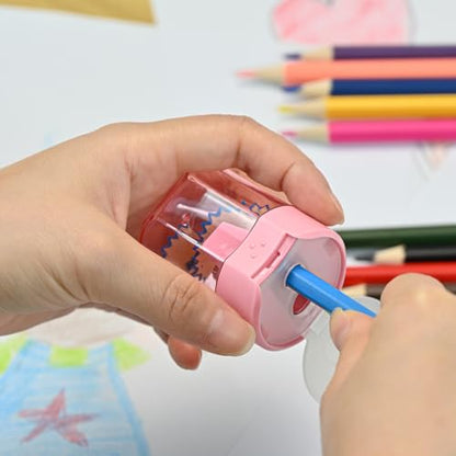 Colored Pencil Sharpener Bulk for Kids Manual Handheld Crayon Sharpeners - style: 24Pcs Sharpeners - A