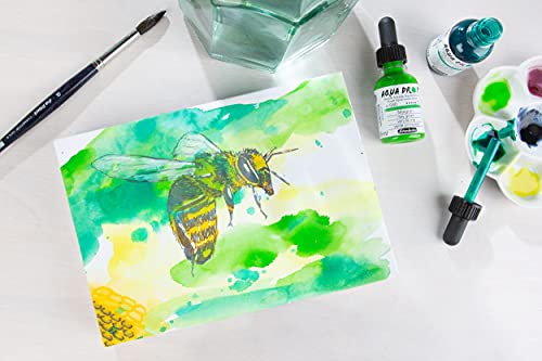 Schmincke - AQUA DROP, liquid, pigment-based watercolorcolour, neutral grey in 30 ml pipette bottle, 24720034, for watercolorpainting, urban sketching, calligraphy, handlettering, lightfast - color: 720 neutral grey