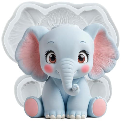 Elephant Silicone Mold Animal Elephant Polymer Clay Molds - color: Style G
