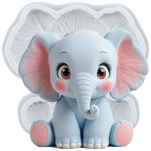 Elephant Silicone Mold Animal Elephant Polymer Clay Molds - color: Style G
