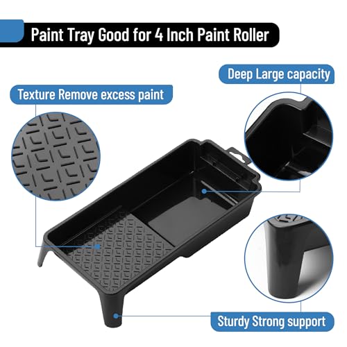 Bates- 4 Inch Paint Tray Set, 22 pcs, 1x 4 Inch Paint Roller Tray