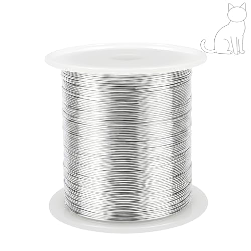 Tenn Well 328ft 26 Gauge Jewelry Wire Copper Bendable(Silver Color) - color: Sliver, size: 26 Gauge