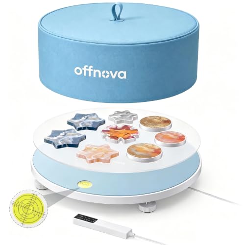 OFFNOVA 16" Large Round Resin Heating Mat & Leveling Table, 2-in-1 Epoxy Resin Tools, Resin Curing Machine for Resin Molds, Undeformed Resin Dryer with Smart Timer & Temperature Control, Silicone Mat - size: 16" Resin Curing Kit