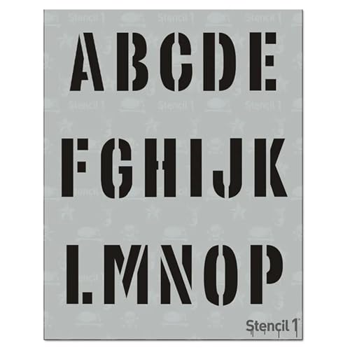 Stencil1 Industrial Font Stencil 2" Alphabet Letters Painting Art Craft - style: 2" Letters