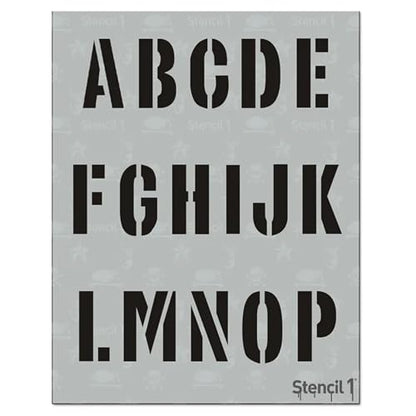 Stencil1 Industrial Font Stencil 2" Alphabet Letters Painting Art Craft - style: 2" Letters
