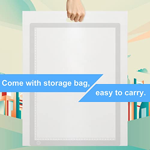 A3 LED Light Board, A3 Tracing Light Box, Magnetic Light Pad, Light Table for Tracing, LED Copy Board, Sketch Pad with Dimmable Brightness, Magnetic and Storage Bag. - style: A3