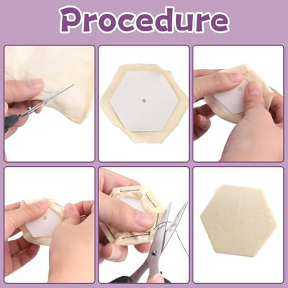 1000 PCS Hexagon Piecing Paper Templates, 1" White Paper templates, Quilting Templates Accessories for DIY Patchwork Crafts and Sewing Supplies - size: 1 Inch- 1000 pcs Hexagon