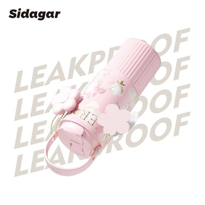 26 oz Insulated Stainless Steel Tumbler with Straw & Handle Pink - color: Pink