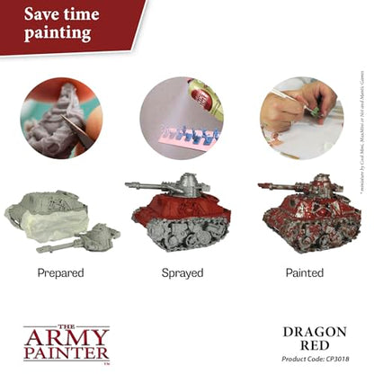The Army Painter, Colour Primer Dragon Red, 400 ml acrylic spray | Spray Paint Basecoat for Miniature Model Undercoat Priming, Plastic Wargames, DnD & Warhammer - color: Dragon Red