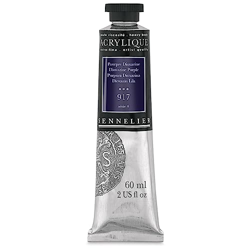 Sennelier Extra-Fine Artists' Acrylic, 60ml, Dioxazine Purple S4, 2.02 Fl Oz (Pack of 1) - color: Dioxazine Purple S4, size: 2 Fl Oz (Pack of 1)
