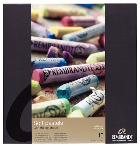 Rembrandt Soft Pastel Traditional Box Set, 45-Piece Full Sticks, General Selection