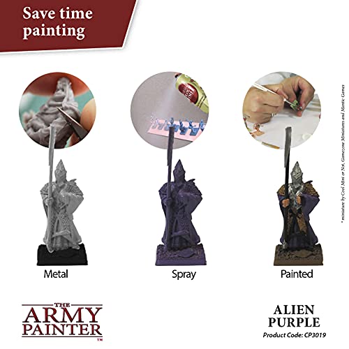 The Army Painter, Colour Primer Alien Purple, 400 ml acrylic spray | Spray Paint Basecoat for Miniature Model Undercoat Priming, Plastic Wargames, DnD & Warhammer - color: Alien Purple