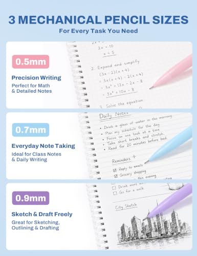SUNEE Pencil Case with Supplies, 35PCS Aesthetic Stationery Set with Pastel Highlighters, Black Gel Pens, Mechanical Pencils & Refills, College School Supplies for Students Girls Blue Checkered - color: Blue Checkered, style: 35 Pack