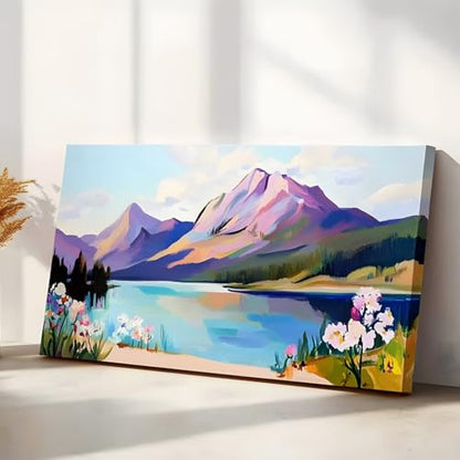 PHOENIX 10x20 Inch 3 Pack Gallery Canvas - 1.5 in Thick Long Canvases for Painting - Deep Edge 100% Cotton 11 Oz. Gesso Primed White Blank Professional Canvas Oil & Acrylic Paints - size: 10"x20", style: Gallery