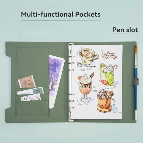 Lightwish Watercolor Sketchbook,100% Cotton 300gsm/140lb Hot Press - color: Hard Shell Green