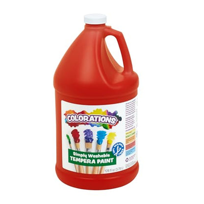 Colorations Paraben-Free Washable Red Tempera Paint for Kids, 1 Gallon - color: Red