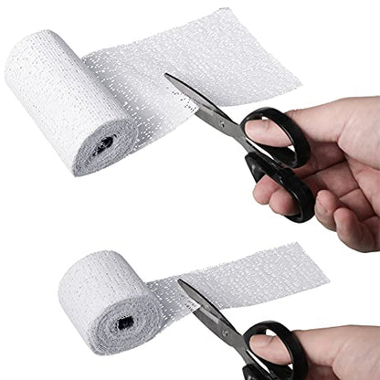 Nuanchu 6 Rolls Plaster Cloth Gauze Bandage Undercast Padding Wrap Use Strips Wrap Cast Material for for Project, Mask Making, Sculptures, Body Casts, Scenery Construction (1.97 x 3.93 Inch White)