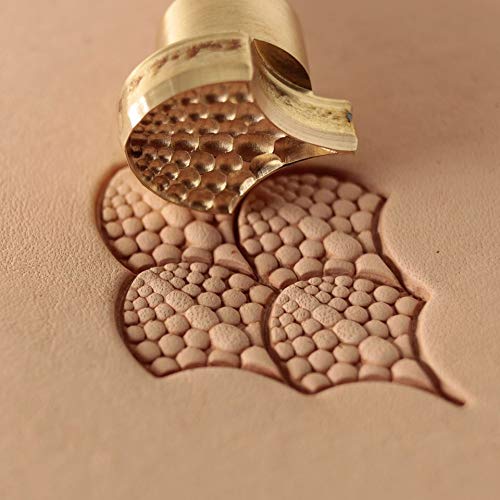 DandS ltd Leather Stamp Tool, Dragon Scale, Professional Steel Craft Tool for Leatherworking, Embossing, Carving & Stamping Leather Projects, Belts Wallets & DIY Projects Compatible with Mallet #392B - color: Dragon Scale 0.70" x 0.51"