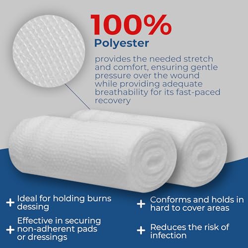 Gauze Rolls 3 inch 36 Rolls – Premium Quality Lint and Latex-Free Rolled Gauze 3 inches x 4.1 Yards - Conforming Stretch Bandages Designed for Effective Wound Care & Comfort - size: 3 Inch - 36 Rolls