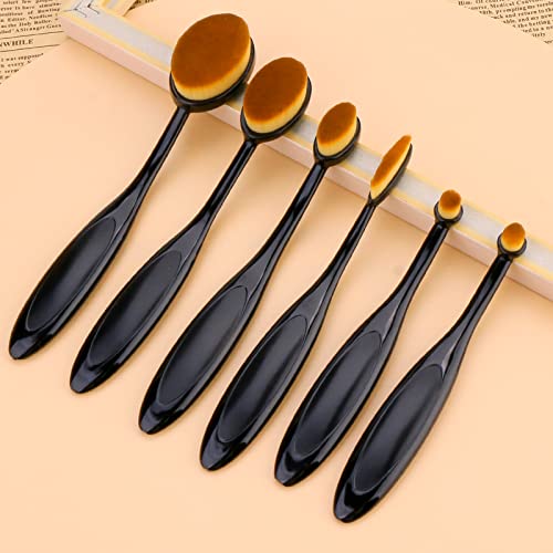 UNIMEIX 6 Pack Blending Brush for Card Making Crafting Ink Blender Brushes Set Tool Paper Background Brush Drawing (Brown) - color: Brown, size: 6 Pack Brush