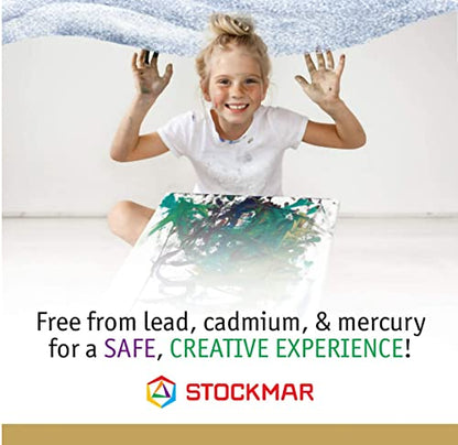 Stockmar Beeswax Block Crayons, Set of 8 - Non Toxic, Safe, Natural Jumbo Crayons For Kids & Adults - Waldorf Homeschool -Waldorf Art Supplies - In Storage Tin Case, Made in Germany