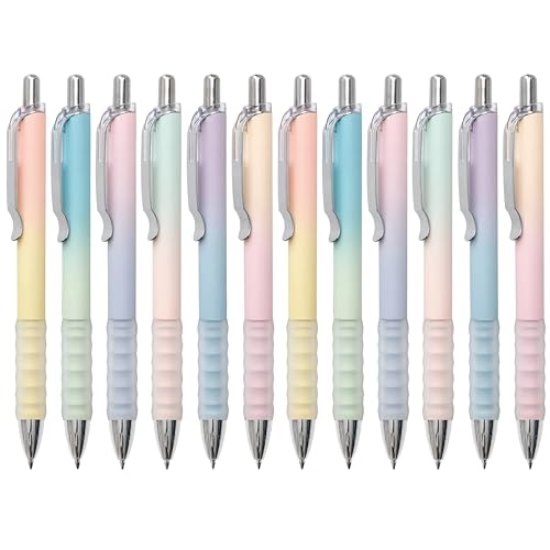 Aisibeiger Gel Pens Fine Point 0.7mm Black Ink Gel Pen Retractable Cute Pens for Smooth Writing School Office Supplies, Pack of 12 - color: 12-count