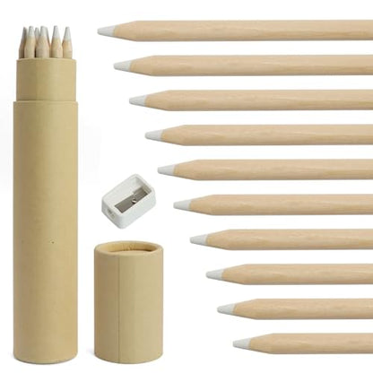 White Chalk Pencil 10 PCS for Drawing, Sketching, Shading, Blending