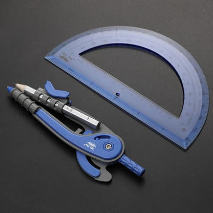 Mr. Pen- Geometry Compass and Protractor Set, 6 Inch Compass - color: Midnight Blue, size: 1 Set