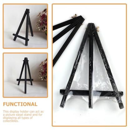 TEHAUX Tabletop Display Easel Small Wooden Tripod Easel for Kids Painting Art Crafts Photo Cards Stand 9.44X7.08X1.96In Portable Canvas Holder