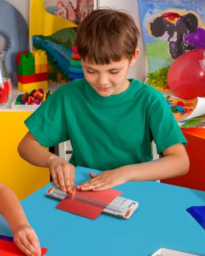 Firbon A5 Paper Cutter, Small Straight Paper Trimmer with Side Ruler | White Compact Design | Cuts Photo, Cardstock, Labels & Coupons | Portable Desktop Slicer | Scrapbooking & Craft Projects - color: A5-white