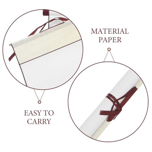 EXCEART Chinese Calligraphy Scroll 3pcs Blank Rice Paper Scrolls Painting Supply for Calligraphy Drawing Handmade White Four Feet Scrolls - color: White