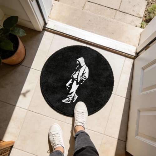 FINGERINSPIRE 4PCS Street People Painting Stencils with Paint Brush 8.3x11.7inch Reusable People Silhouette Template Plastic Hats Pattern Stencil Graffiti Theme Template for Painting on Floor - color: Street People