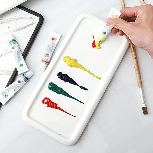 Ceramic Mixing Tray Watercolor Art Palette White Paint Palette Oil Painting Tray Studio Painting Palette Artist Paint Tray