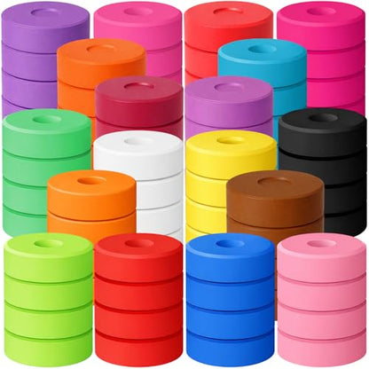 Nuanchu 72 Pcs Tempera Paint Cakes 18 Colors Large Washable Cake Paint 2.24 x 0.71inch Paints Blocks Art Supplies for Classroom Art Painting Drawing