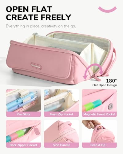 Four Candies 36PCS Mechanical Pencil Set with 624 Lead Refills (Light Pink) - color: Light Pink