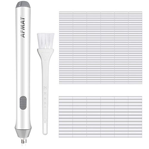 AFMAT Electric Eraser for Drawing, Battery Operated Eraser with 140 Refills, Electric Erasers Kit for Artist, Art Erasers for Painting, Sketching, Drafting, Detailer Tool for Crafting EEW001(White) - color: White