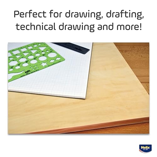 Helix - Wooden Drawing Board - Plain Edge - Lightweight - 18x24 inch | Sketching Outdoors - Up to 80% Lighter Than Most - Smooth Surface - Portable and Durable Art Gear for Professionals - size: 18” x 24”, style: Plain Edge