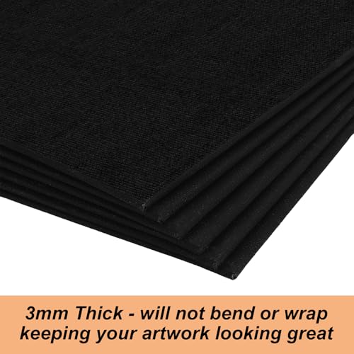 24 Pack Black Canvas for Painting, 8x10 Inch Canvas Panels Painting Canvases for Oil, Acrylic, Watercolor Paint