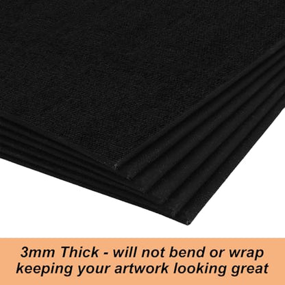 24 Pack Black Canvas for Painting, 8x10 Inch Canvas Panels Painting Canvases for Oil, Acrylic, Watercolor Paint