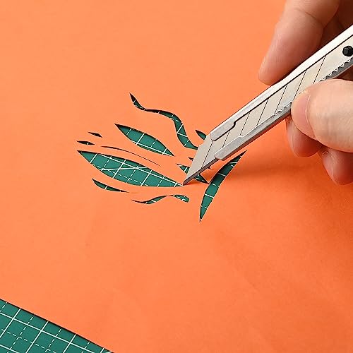 Gomake 100pcs Knife Replacement Blades, 30 Degree Carbon Steel 9mm Snap Off Blades for Retractable Cutting Knives, Hobby, Craft Knife, Box Cutter