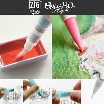 Kuretake Zig illustration watercolor Set, 3 Gansai Tambi, Fineliner and Waterbrush pen, for Inktober, Manga, Drawing, Calligraphy, Professional, Artist, Made in Japan (IKTB-25/7V) - style: Special 25(7pcs.)