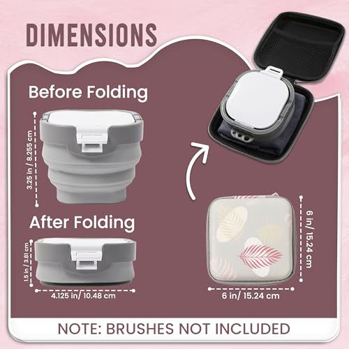 Airtight Watercolor Palette with Lid - Set of 5 Paint Brush Holder Cup with Paint Palette | Acrylic Paint Palette | Paint Brush Cleaner Cup | Painting Accessories | Painting Palette Gifts for Artists - color: Palm Leaf