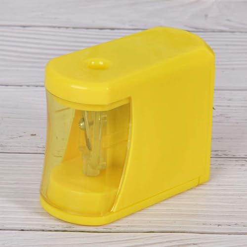 ABS Electric Pencil Sharpener Yellow Automated Pencil Sharpener for School Office Home Classroom Use