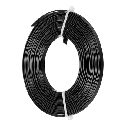 uxcell 18 Gauge Flat Aluminum Wire, 16.40 ft 5mm Wide Aluminum Crafts Wire for Flower Bonsai Crafts Carving DIY Bezel Sculpting Gem Metal Wrap, Black - color: Black, size: 5mm