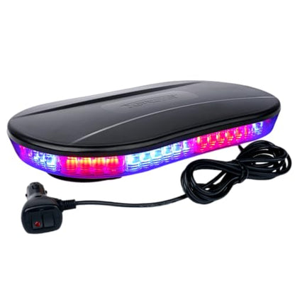 Xprite COB LED Rooftop Strobe Light Bar, Super Bright 19 Adjustable Lighting Modes with Magnetic Base for Construction Vehicles Tow Trucks Snowplow, Multi Color - color: Multi Color