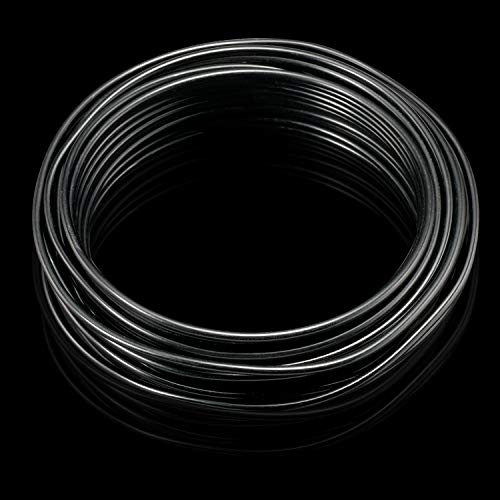 Aluminum Wire Black 9 Gauge 3.0 mm 32.8 Ft(10 M) Anodized Bendable Metal Craft Wire for DIY Floral - color: Black