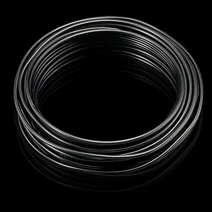 Aluminum Wire Black 9 Gauge 3.0 mm 32.8 Ft(10 M) Anodized Bendable Metal Craft Wire for DIY Floral - color: Black