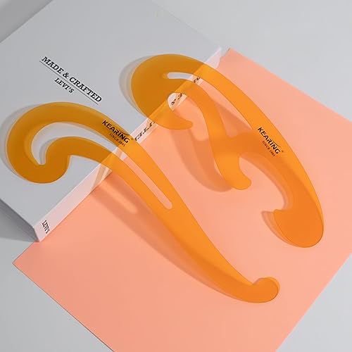 8Pcs French Curve Ruler Set - Flexible Plastic Sewing Template Tool | Flexible 8-piece clear PVC french curve template set. Perfect drawing & grading curves for sewing pattern making - style: 1308S